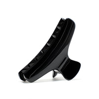 Bambi 8 claw clip in Piano Black — medium jet-black cellulose acetate hair clip handmade in France